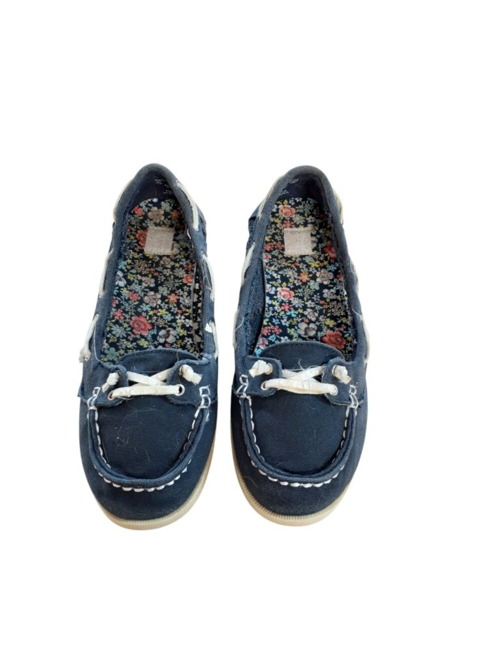 Canyon River Blues Womens Boat Shoes Size 6.5 Blue White Lace Detailing